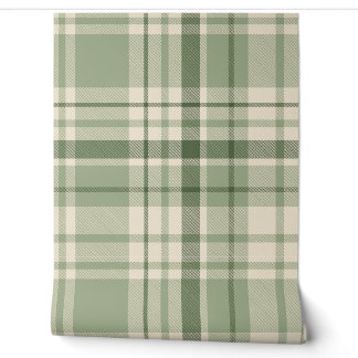 24" Sage Green Tartan Plaids Wallpaper