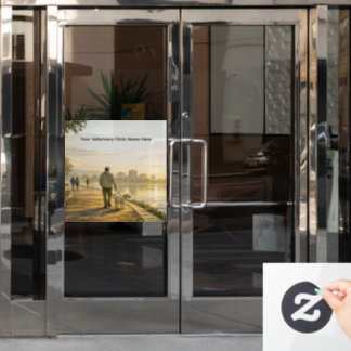 24" Veterinary Clinic Window Cling
