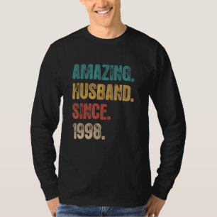 24 Wedding Aniversary For Him Amazing Husband Sin T-Shirt