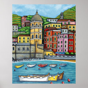 24" x 30" Colours of Vernazza Poster Print