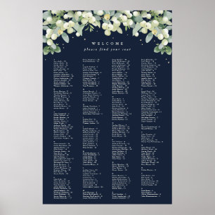 24 x 36" Alphabetical Seating Chart for 250 People