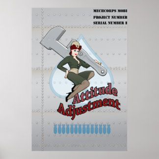 24" x 36" Attitude Adjustment Nose Art Poster