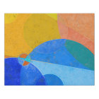 24" x 36" Orange & Blue Circles Abstract Art Print