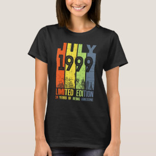 24 Year Old Awesome Since July 1999 24th Birthday T-Shirt