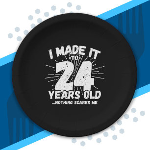 24 Year Old Birthday - Funny 24th Birthday Meme Paper Plate