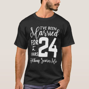 24 Years Married  Funny Couple 24Th Anniversary T-Shirt