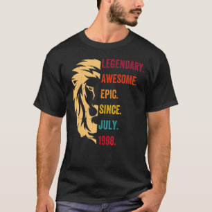24 Years Old Legend Since July 1998 24th Birthday T-Shirt