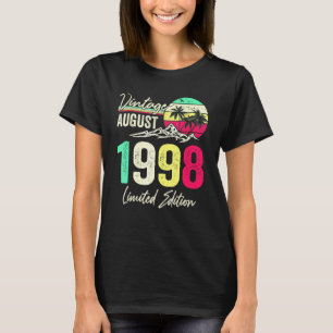 24 Yr Old Vintage August 1998 24th Birthday T-Shirt