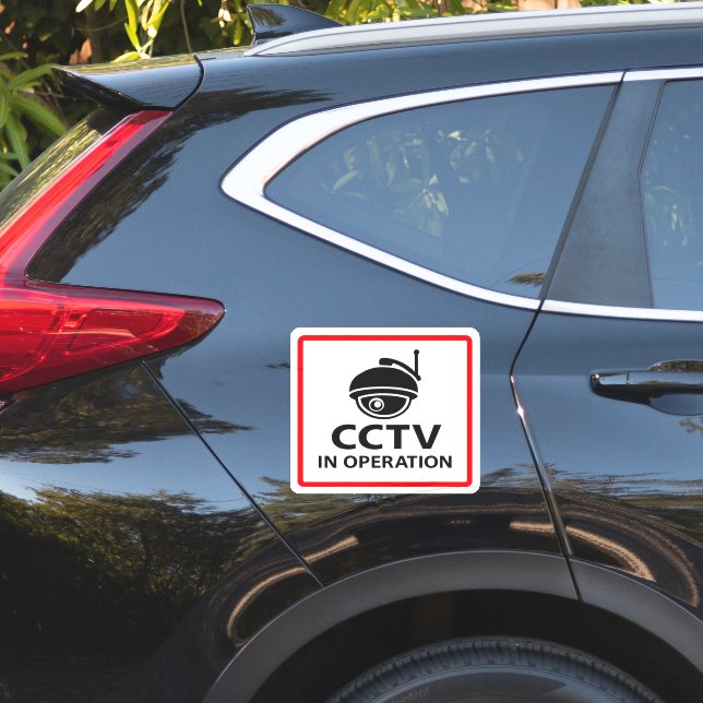 24h Video In Operation Dome Camera Sign (Car Side)
