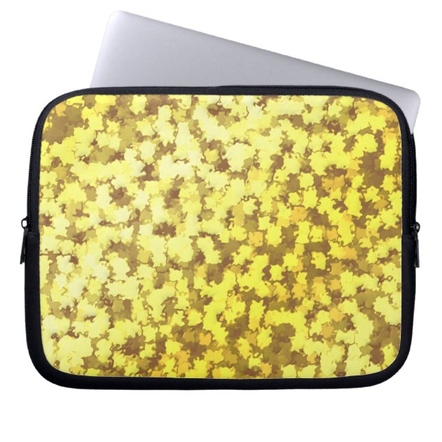 24k Gold Leaf Camo Laptop Sleeve (Front)