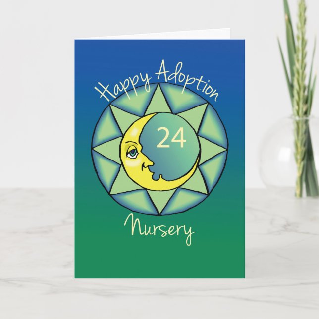 24th Adoption Gotcha Day Anniversary Moon Card (Front)