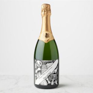 24th Anniversary editable    Sparkling Wine Label