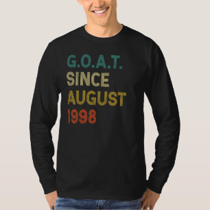 24th Birthday 24 Years Old Goat Since August 1998 T-Shirt