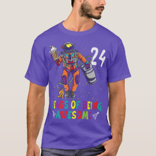 24th Birthday Astronaut Astronomy Solar System Out T-Shirt