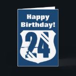 24th Birthday card<br><div class="desc">Cool Birthday card for boys like son or grandson. Customise age number.</div>