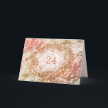 24th Birthday card for sister, pearls and petals<br><div class="desc">24th birthday greetings for sister with pearls and petals. A beautiful way to wish your sister a happy birthday. Pink pearls lie an a bed of pink and white petals. A very feminine card for a woman. Celebrate a sister's birthday with petals and pearls. A really elegant card to give...</div>