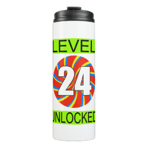24th Birthday Computer Gamer Thermal Tumbler