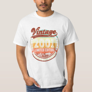 24th Birthday Decoration Vintage 2001 T-Shirt