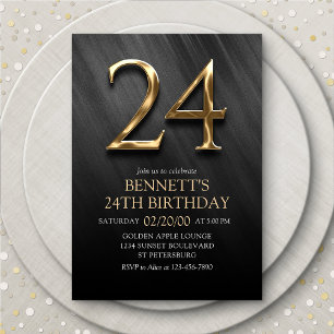24th Birthday Invitation