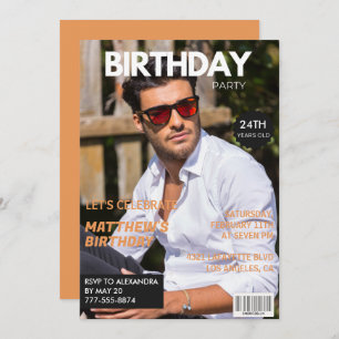 24th birthday invitations for him Magazine Cover