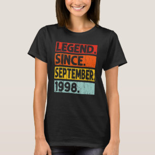 24th Birthday Legend Since September 1998 24 Yea T-Shirt