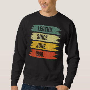 24th Birthday Retro Vintage Legends Were Born In J Sweatshirt