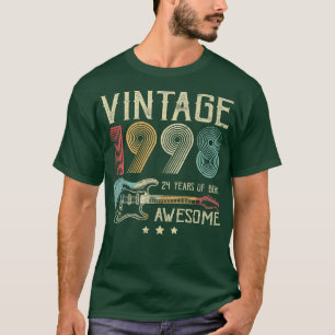 24th Birthday Womens Mens Vintage Awesome 1998 Gui T-Shirt