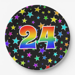 24th Event: Bold, Fun, Colourful Rainbow 24 Paper Plate