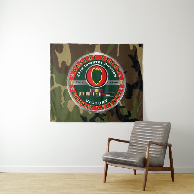 24th Infantry Division Desert Storm Tapestry (In Situ (Horizontal))