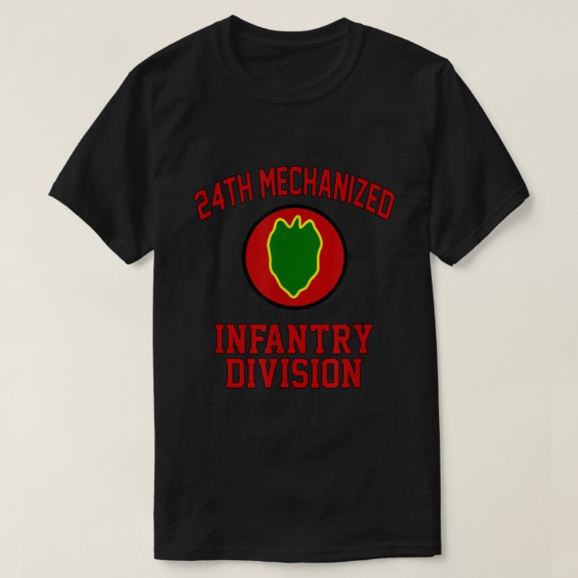 24th Mechanised Infantry Division Veteran Fathers  T-Shirt (Design Front)