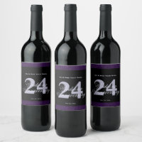 24th Wedding Anniversary Custom Wine Label