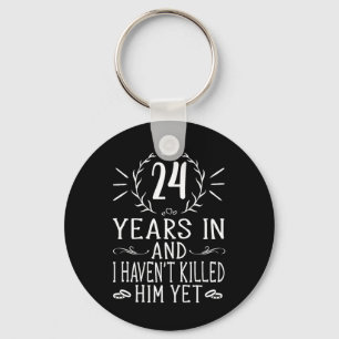 24th Wedding Anniversary For Her - 24 Years Marri Key Ring