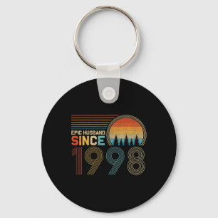 24th Wedding Anniversary for Him Epic Husband Sinc Key Ring