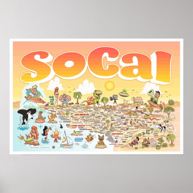 24X16 SoCal Sunset Poster (Front)