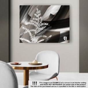 24x18"Terra’s Tender Whisper Abstract Brown Flower Canvas Print