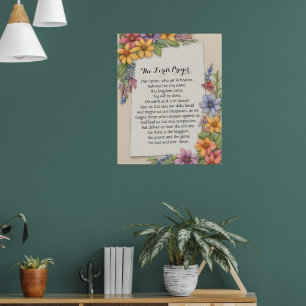 24x30 The Lord's Prayer Poster Print