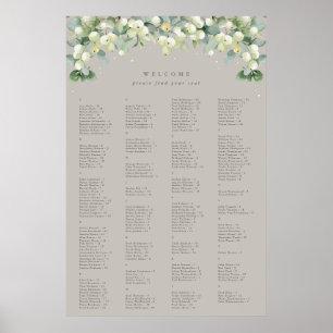 24x36" Alphabetical Seating Chart for 200 People