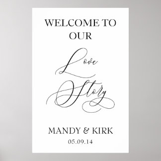 24x36 “Welcome to Our Love Story” Sign