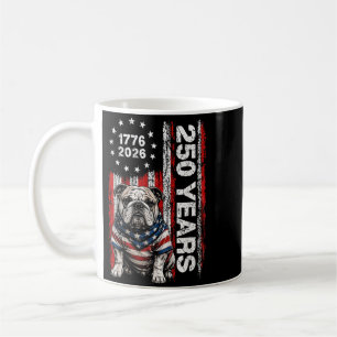 250 Aamerica Years 1776 2026 English Bulldog Dog Coffee Mug