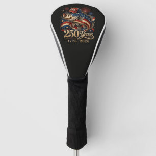 250 America 1776 2026 Bass Fishing USA Flag Golf Head Cover