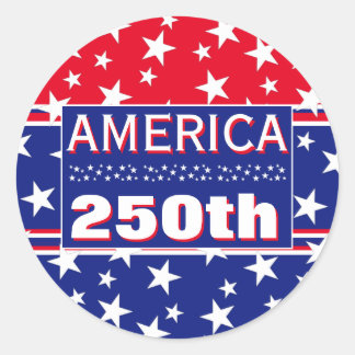 250 AMERICA CLASSIC ROUND STICKER