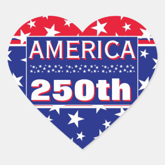 250 AMERICA HEART STICKER