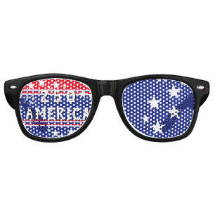 250 AMERICA White Retro Sunglasses