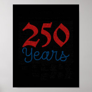 250 America Years 1776 2026 250th Birthday Usa Dec Poster