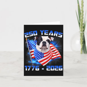 250 America Years 1776 2026 American Bulldog Dog Card