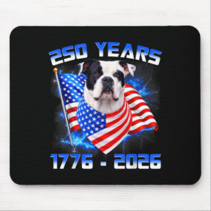 250 America Years 1776 2026 American Bulldog Dog Mouse Pad