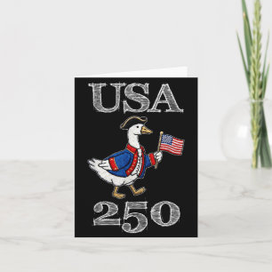 250 America Years 1776 2026 Goose 250th Birthday Card