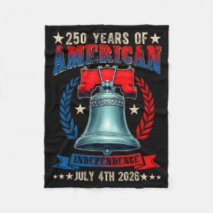250 America Years Independence Liberty Bell 250th Fleece Blanket