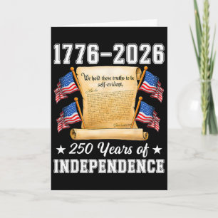 250 American Years Of Independence 1776 2026 Us De Card