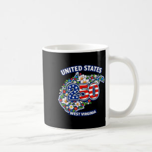 250 Anniversary AAAmerican Flag Floral West Coffee Mug